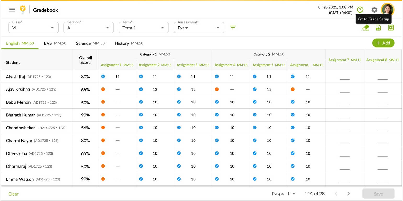 Gradebook Integration